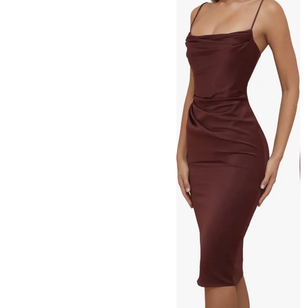 House of CB Anja Raisin satin dress